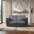 Byron Jumbo Cord and Faux Leather Living Room Sofa