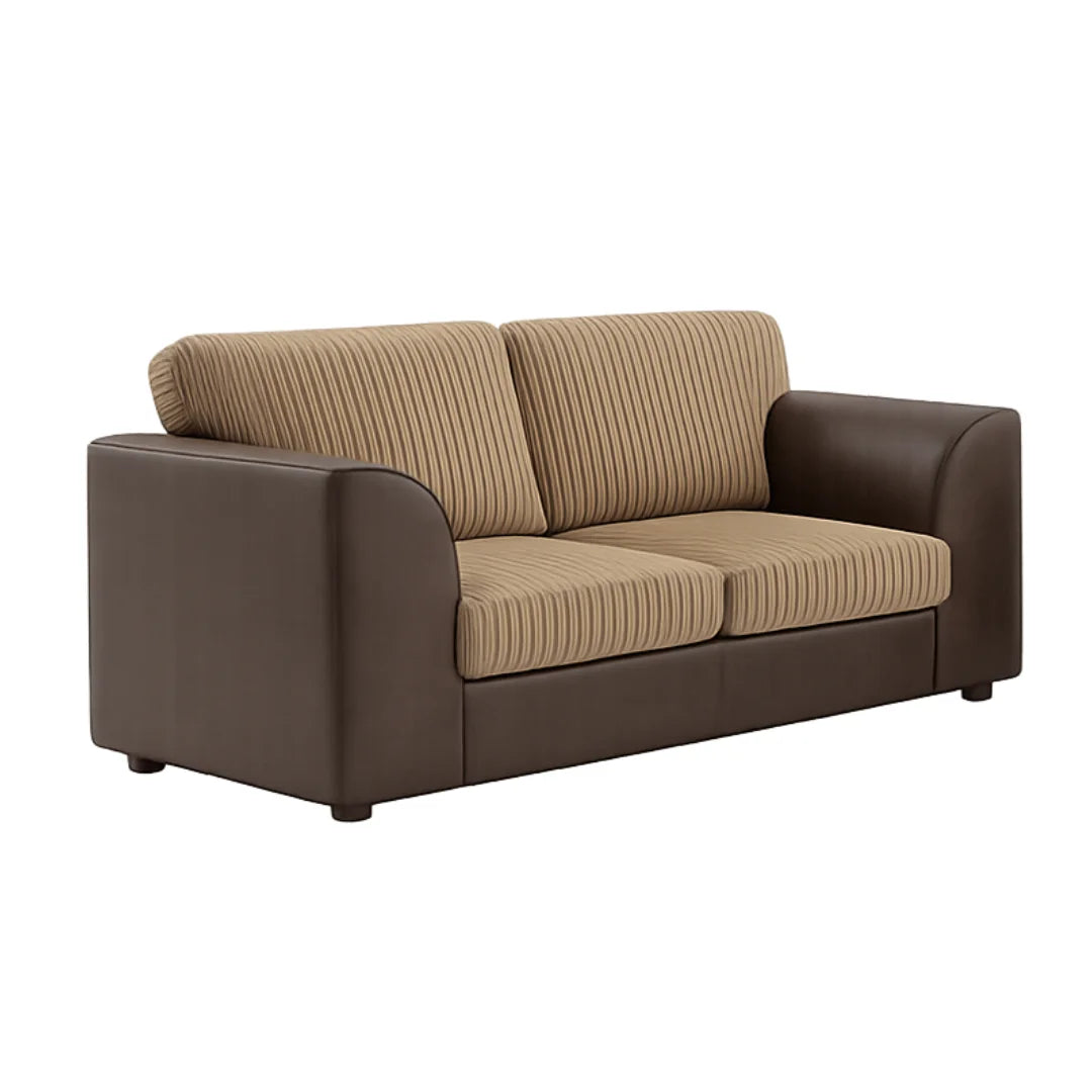 Byron Jumbo Cord and Faux Leather Living Room Sofa