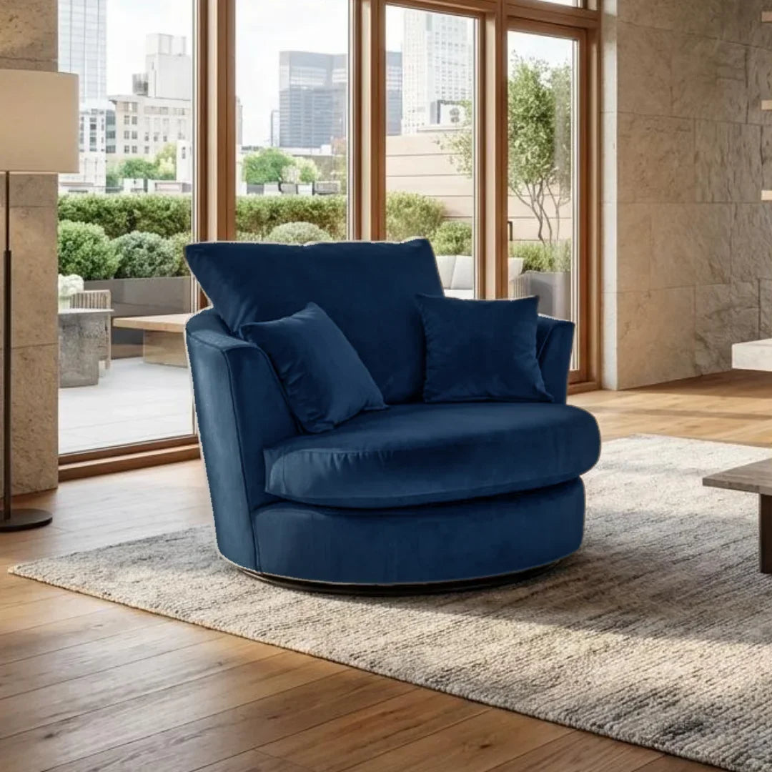 Velvia Plush Velvet Fabric Living Room Sofa