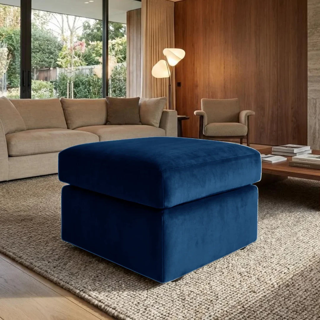 Velvia Plush Velvet Fabric Living Room Sofa