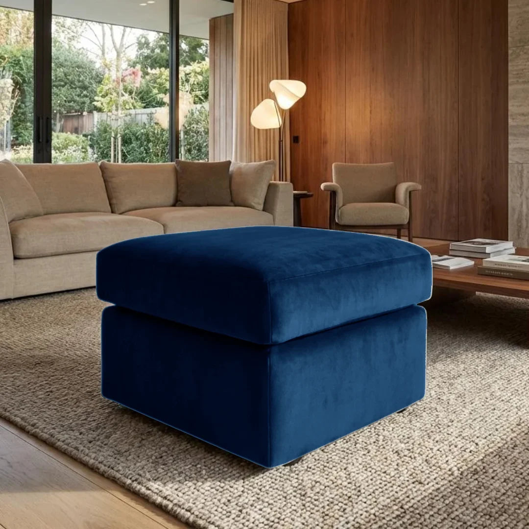 Velvia Plush Velvet Fabric Living Room Sofa