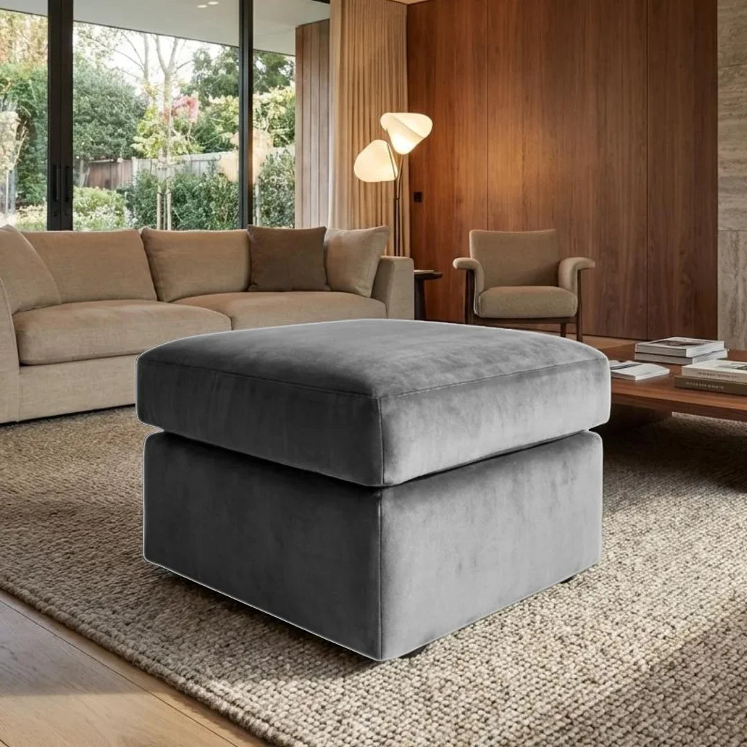 Velvia Plush Velvet Fabric Living Room Sofa