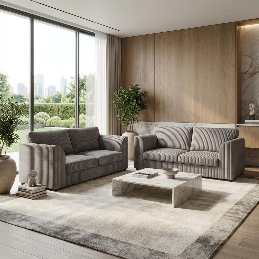 Chicago Full Back Fabric Living Room Sofa