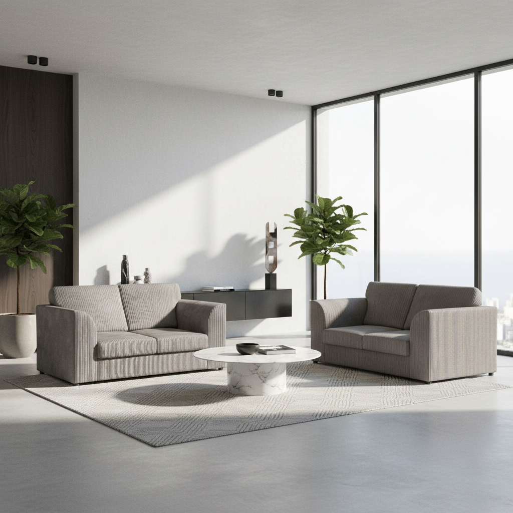 Chicago Full Back Fabric Living Room Sofa