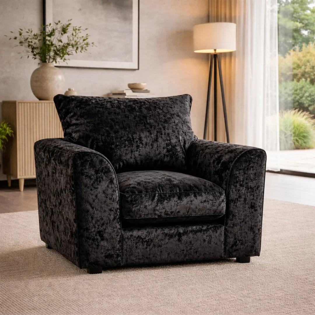 Cushia Crushed Velvet Living Room Sofa