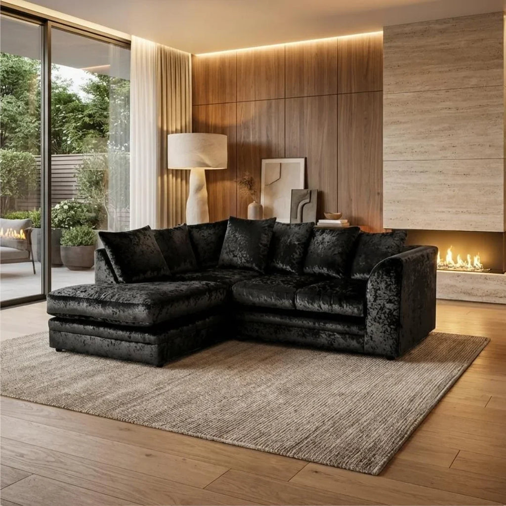 Glitz Crushed Velvet Living Room Sofa