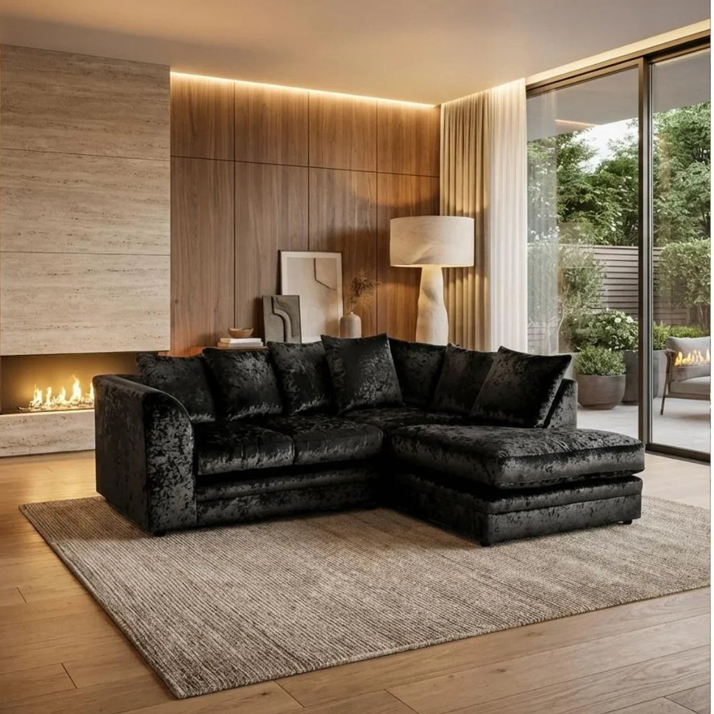 Glitz Crushed Velvet Living Room Sofa