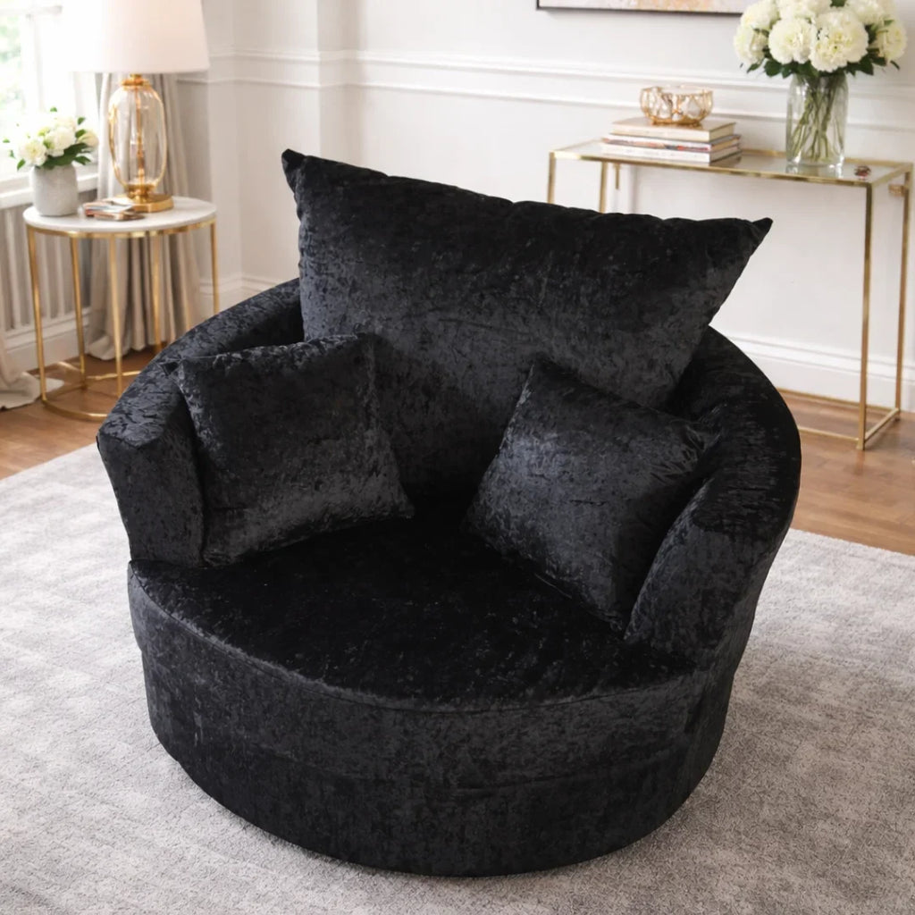 Glitz Crushed Velvet Living Room Sofa