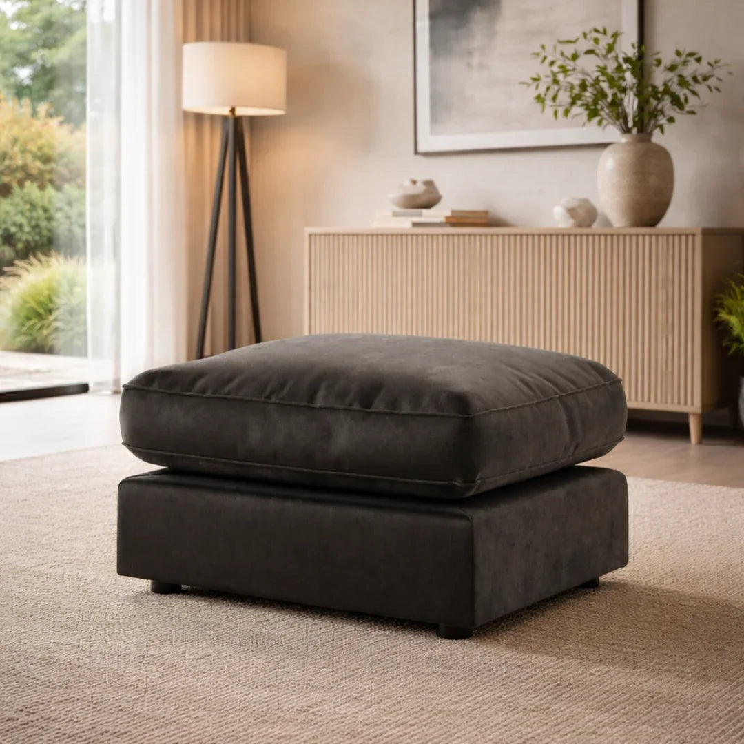 Gavelle Plush Fabric Living Room Sofa