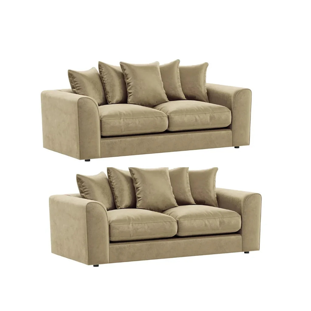 Gavelle Plush Fabric Living Room Sofa
