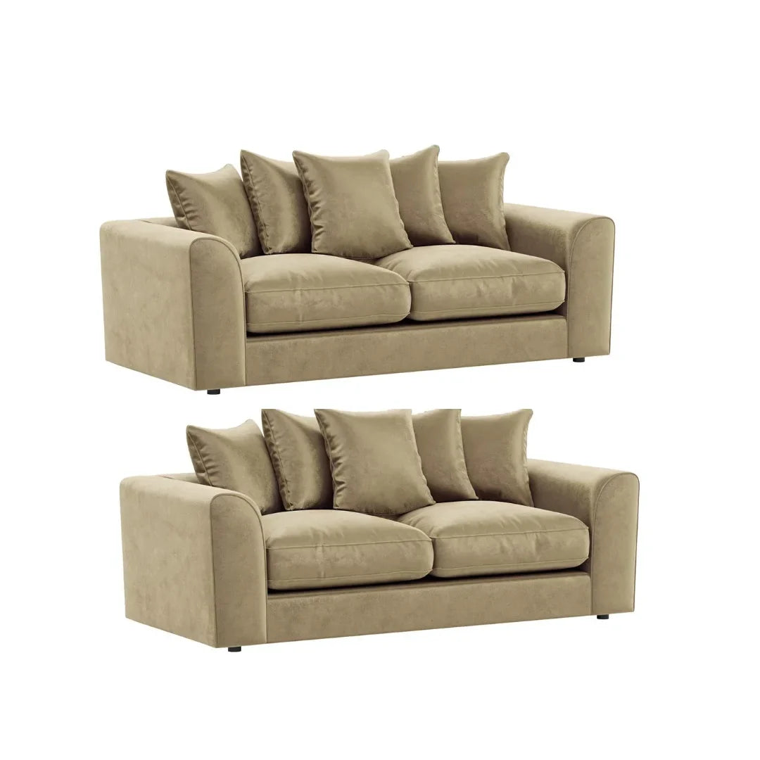 Gavelle Plush Fabric Living Room Sofa