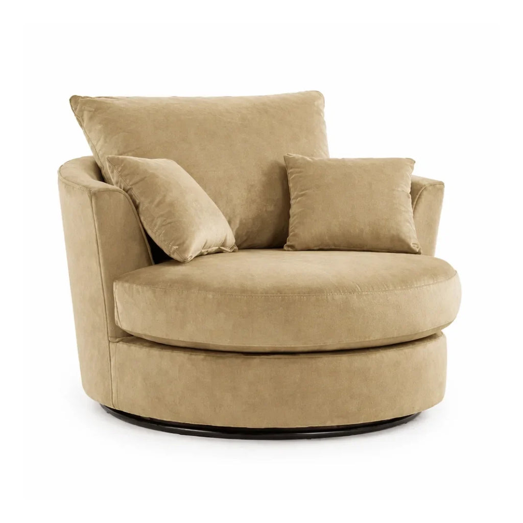 Gavelle Plush Fabric Living Room Sofa