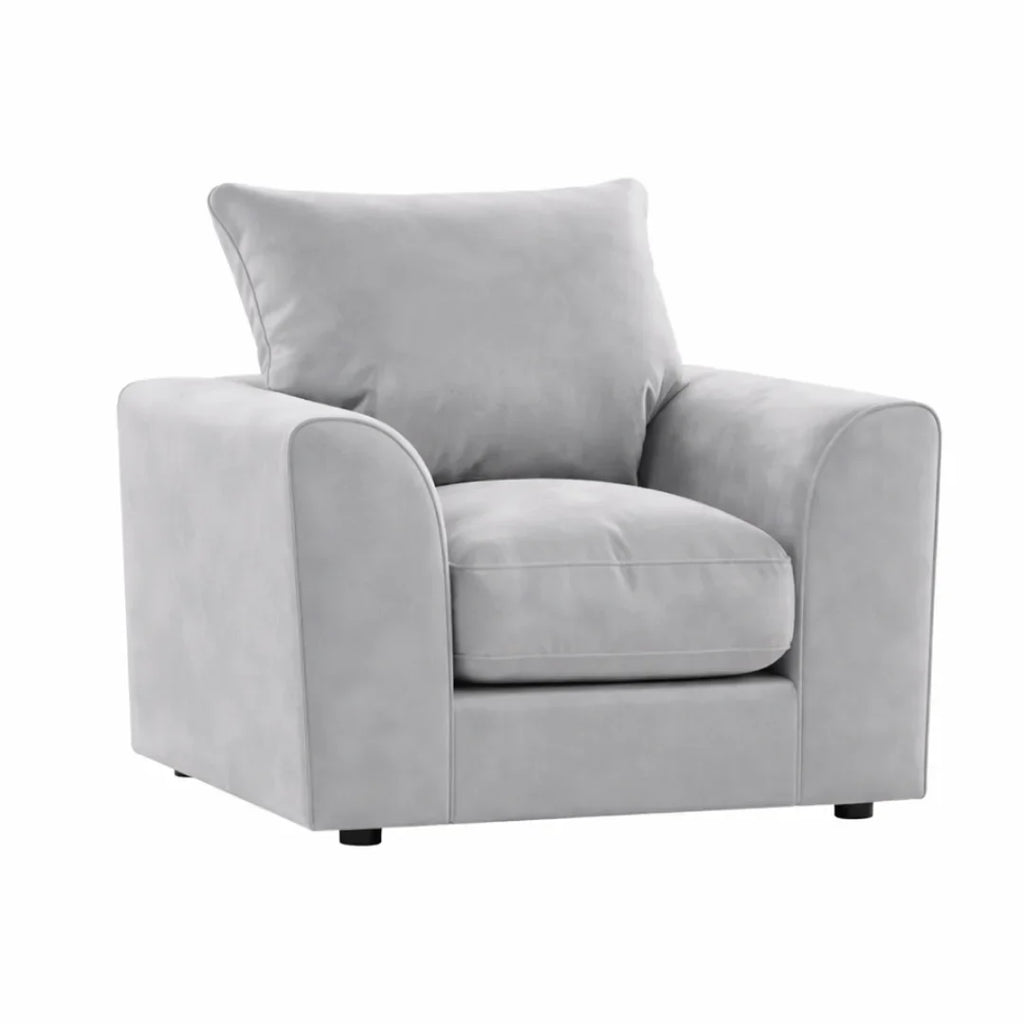 Gavelle Plush Fabric Living Room Sofa