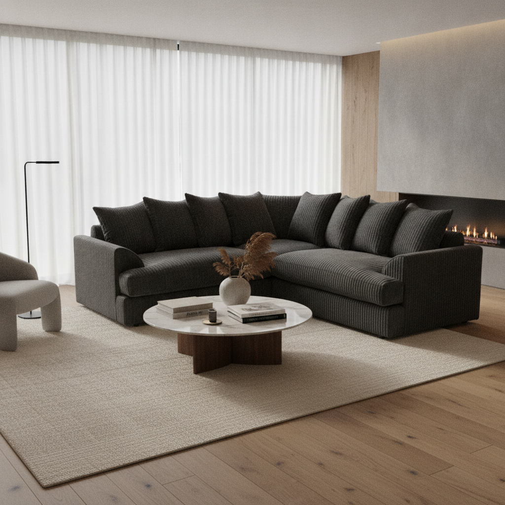 Ferguson Jumbo Cord Living Room Sofa