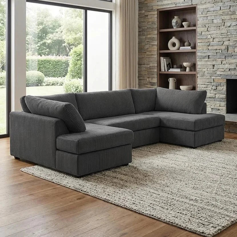London Jumbo Cord Fabric Living Room Sofa