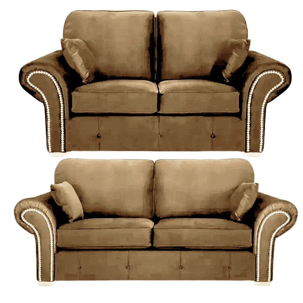 Olympia Plush Velvet Fabric Living Room Sofa