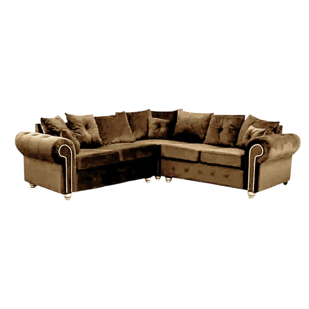 Olympia Plush Velvet Fabric Living Room Sofa