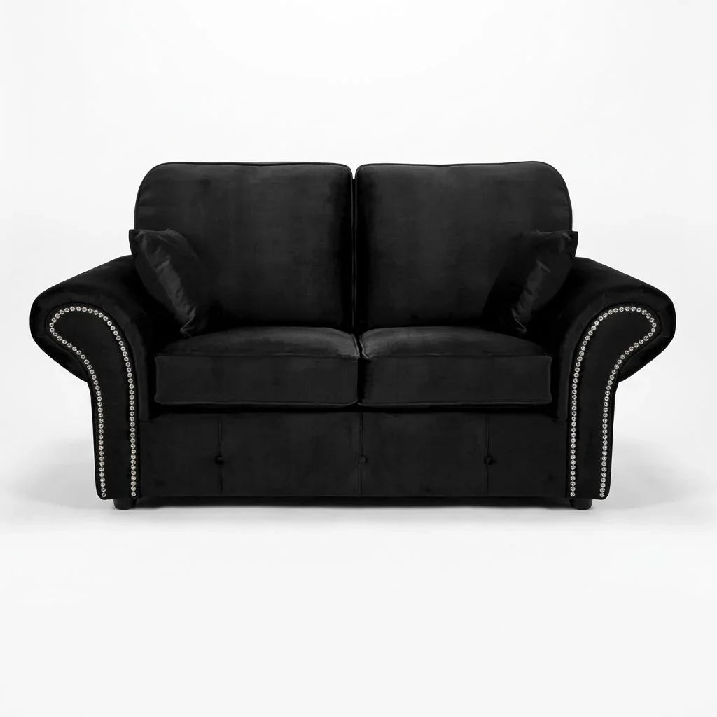 Olympia Plush Velvet Fabric Living Room Sofa