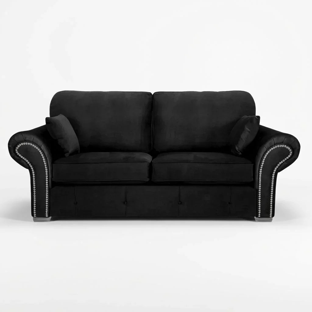 Olympia Plush Velvet Fabric Living Room Sofa