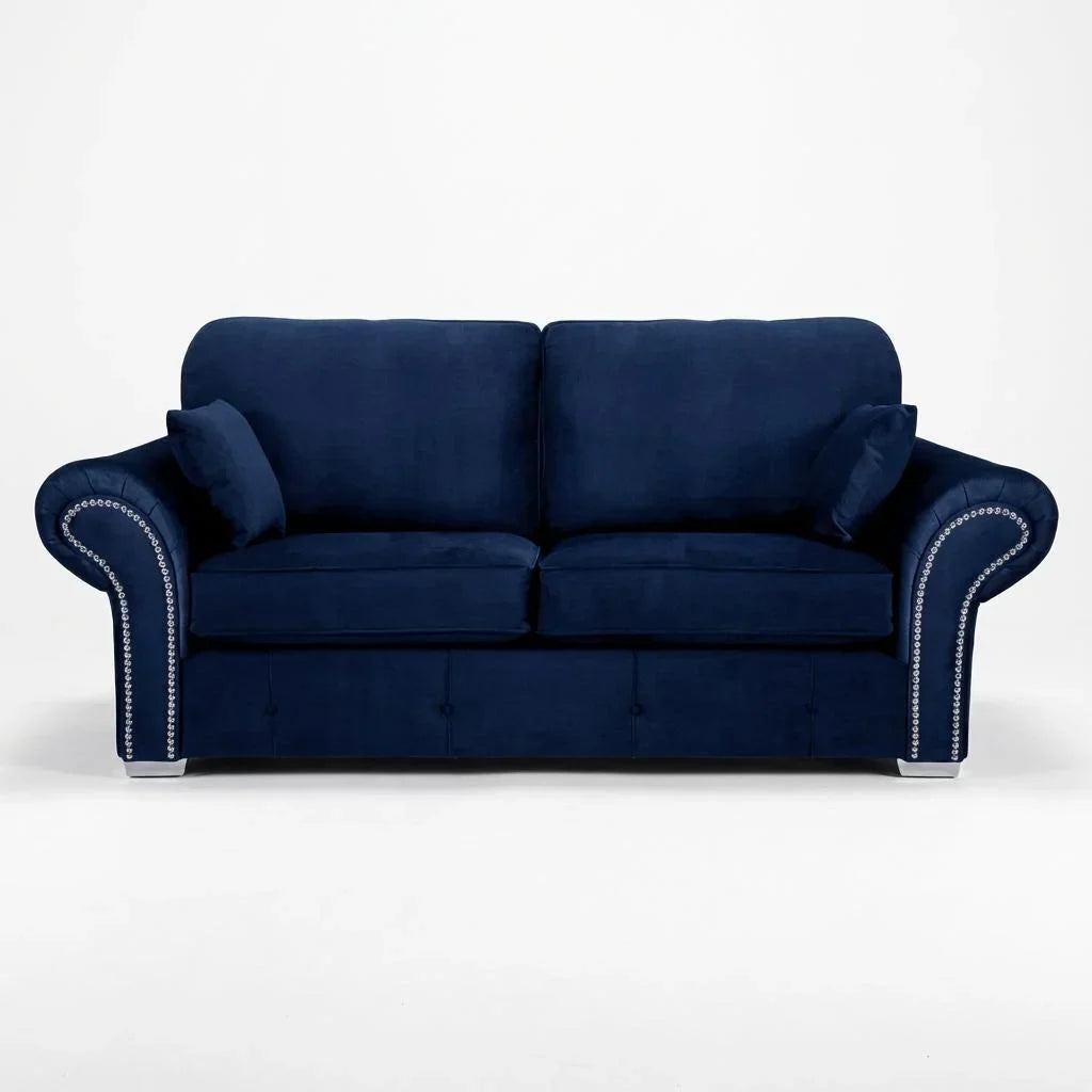 Olympia Plush Velvet Fabric Living Room Sofa