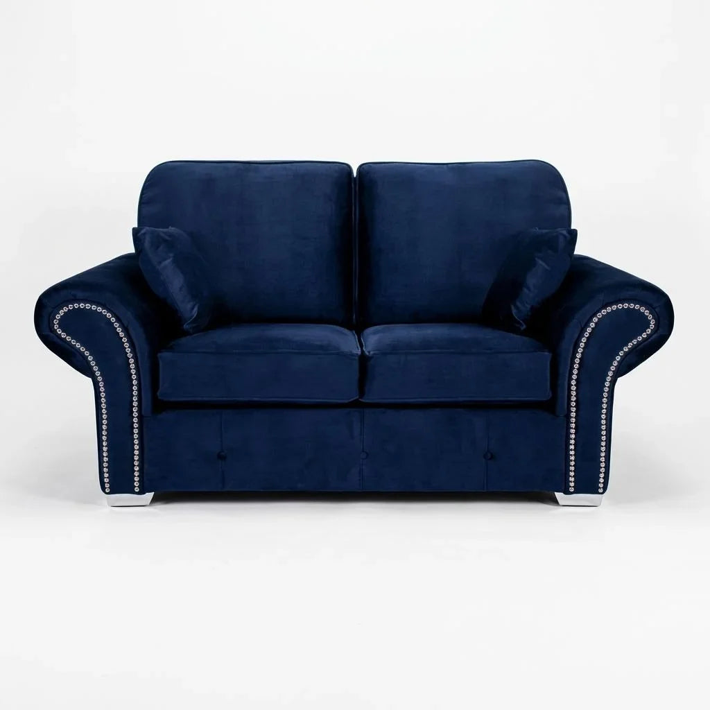 Olympia Plush Velvet Fabric Living Room Sofa