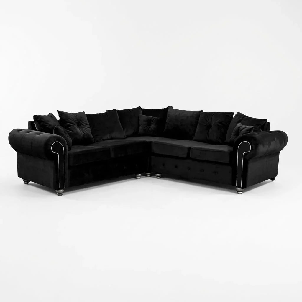 Olympia Plush Velvet Fabric Living Room Sofa