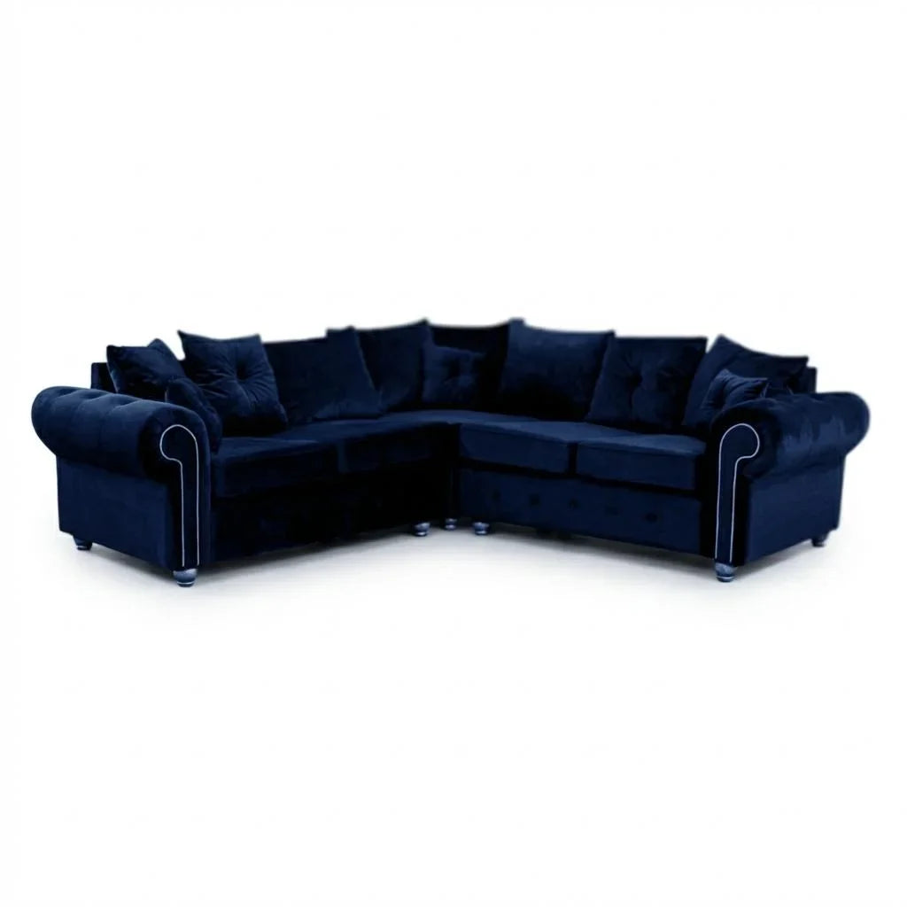 Olympia Plush Velvet Fabric Living Room Sofa