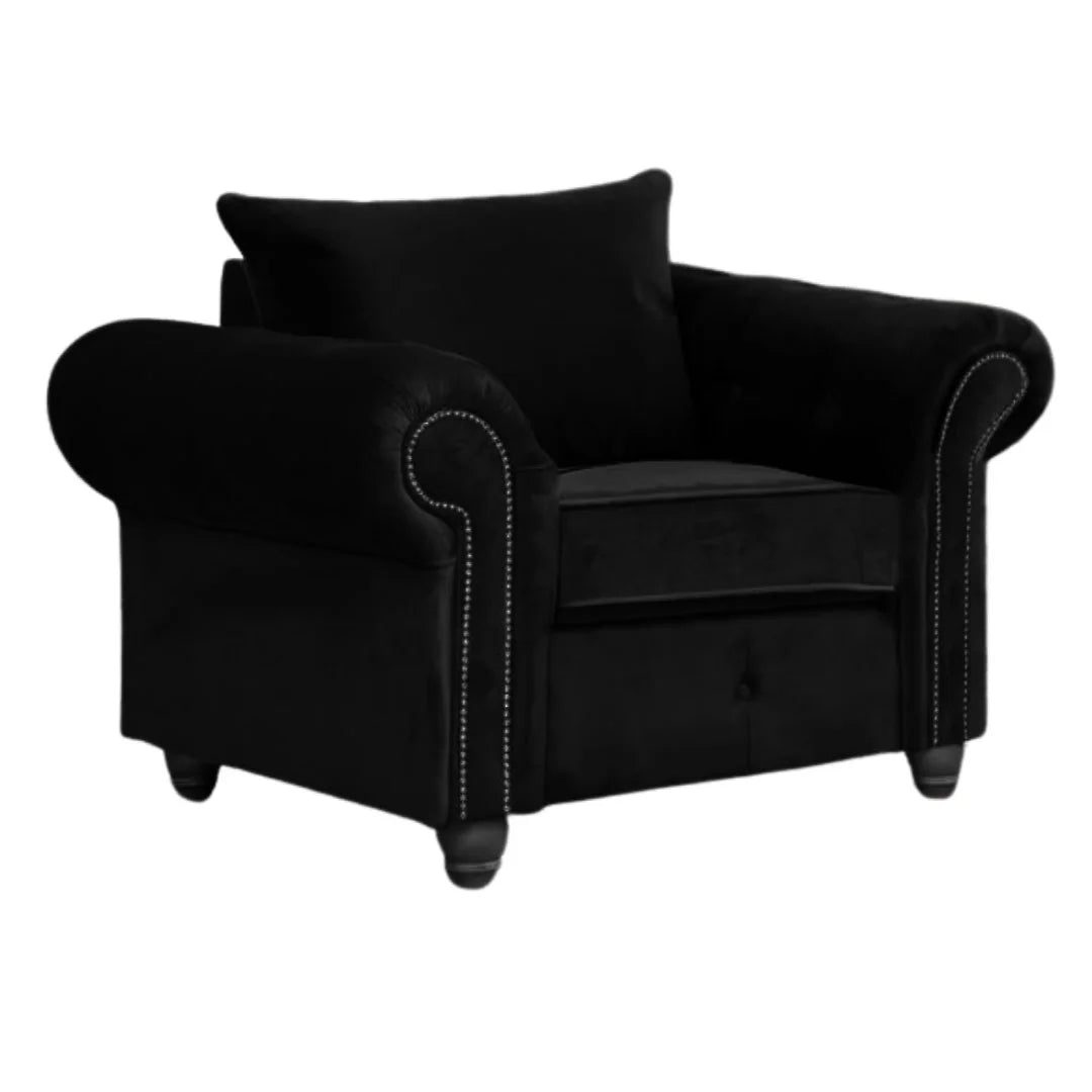 Olympia Plush Velvet Fabric Living Room Sofa