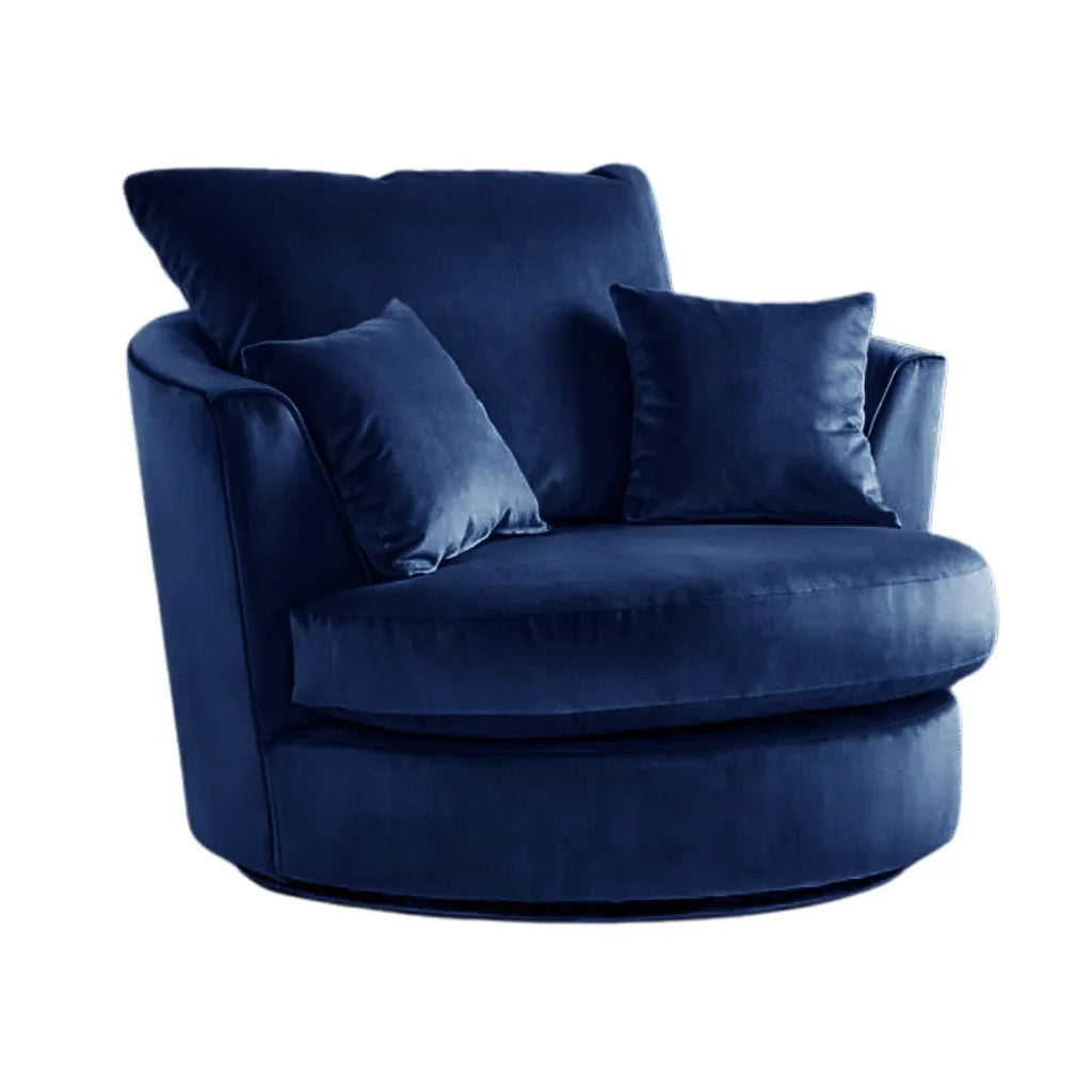 Olympia Plush Velvet Fabric Living Room Sofa