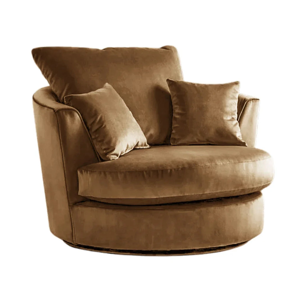 Olympia Plush Velvet Fabric Living Room Sofa