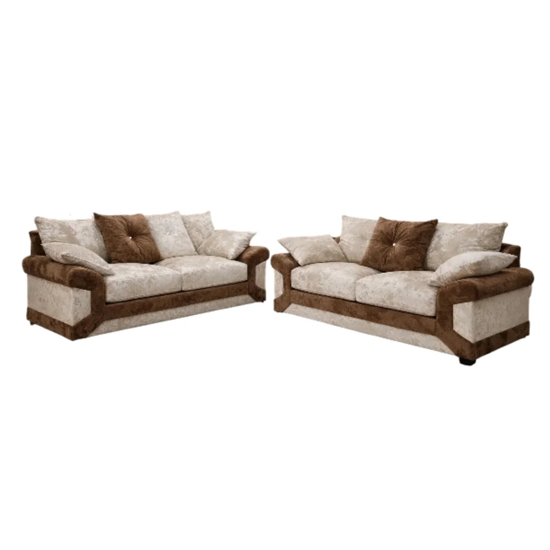 Vegas Crushed Velvet Fabric Living Room Sofa