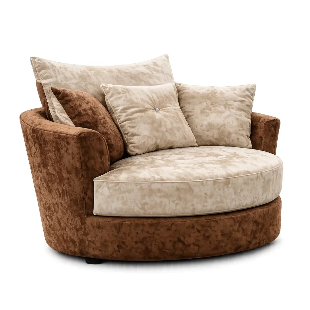 Vegas Crushed Velvet Fabric Living Room Sofa