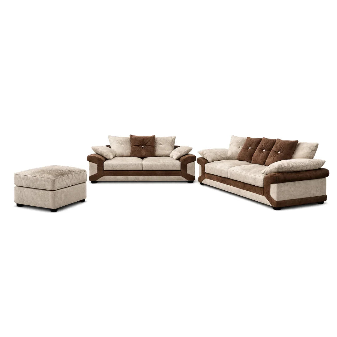 Vegas Crushed Velvet Fabric Living Room Sofa