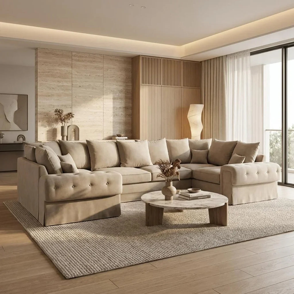 Verona Full Back U-Shape Living Room Sofa