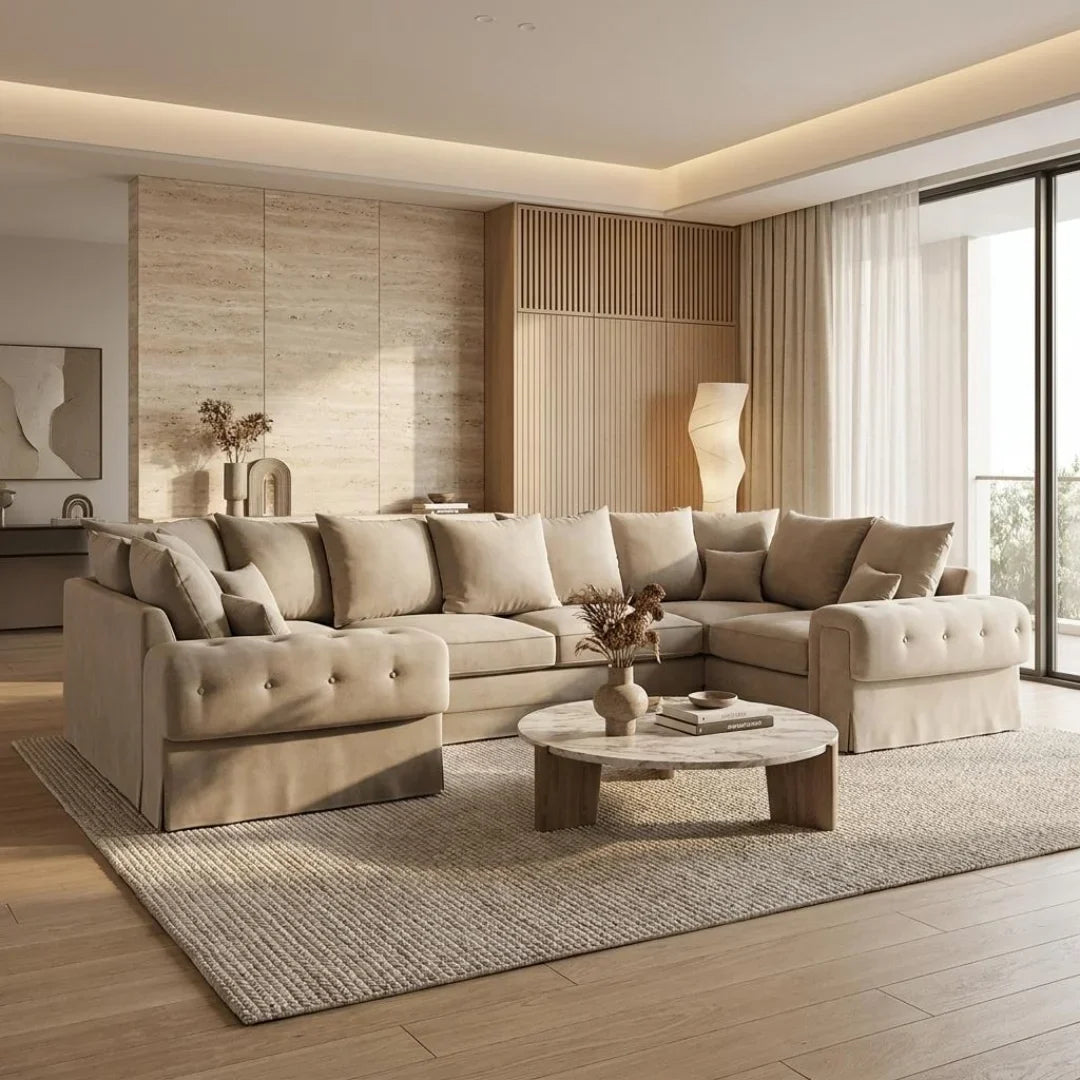 Verona Full Back U-Shape Living Room Sofa